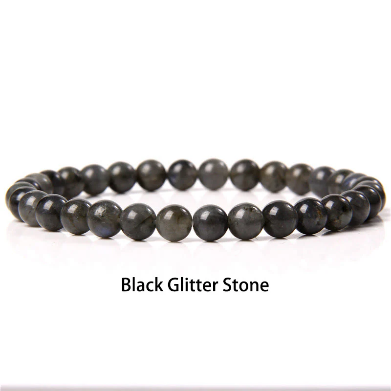 Buddha Stones 6mm Varie Pietre Cristallo Nero Glitter Pietra Occhio di Tigre Rosso Perline Braccialetto di Protezione - Image 3