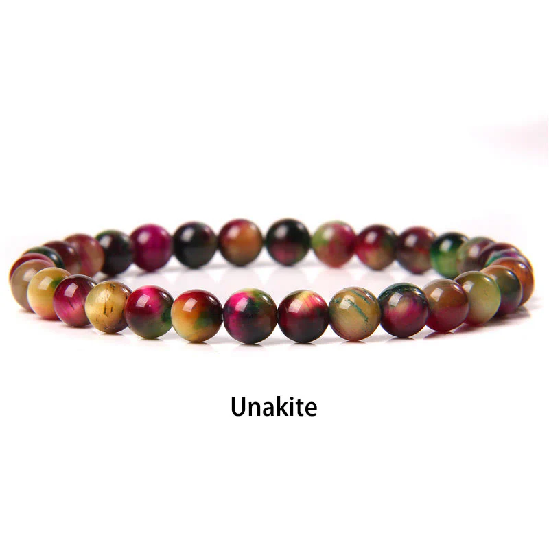 Buddha Stones 6mm Varie Pietre Cristallo Nero Glitter Pietra Occhio di Tigre Rosso Perline Braccialetto di Protezione - Image 8
