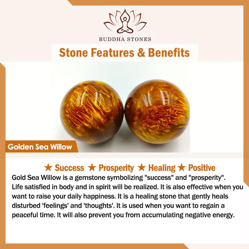Buddha Stones 925 Sterling Silver Natural Golden Sea Willow Zakiram Dea della Ricchezza Fortuna Fu Carattere Braccialetto di Successo - Image 12