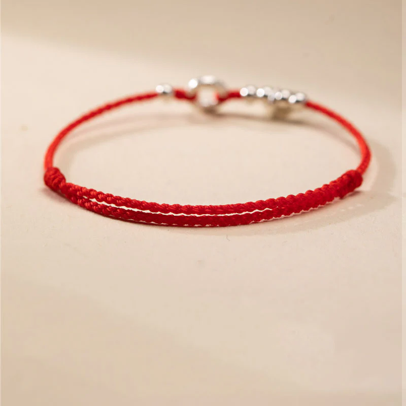Buddha Stones 925 Sterling Silver Nuvole di Buon Auspicio Pace Fibbia Sano E Sano Bracciale Cavigliera - Image 9