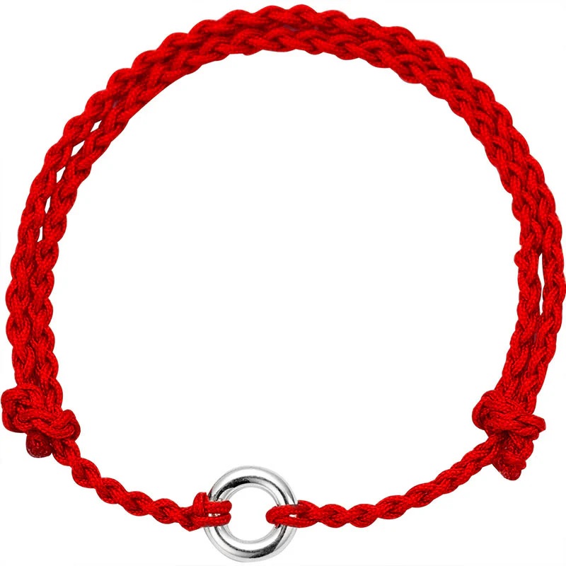 Buddha Stones 925 Sterling Silver Peace Buckle Luck String Braid Rope Cavigliera - Image 10