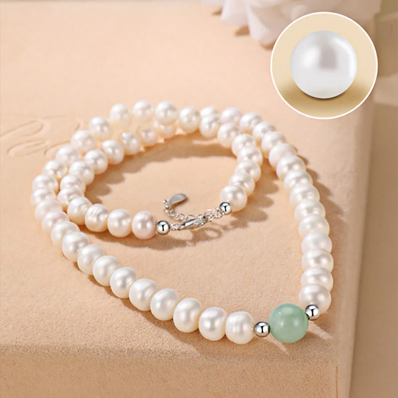 Buddha Stones 925 Sterling Silver Perla Naturale Giada Collana Bracciale Orecchini Guarigione Con Scatola Regalo - Image 5