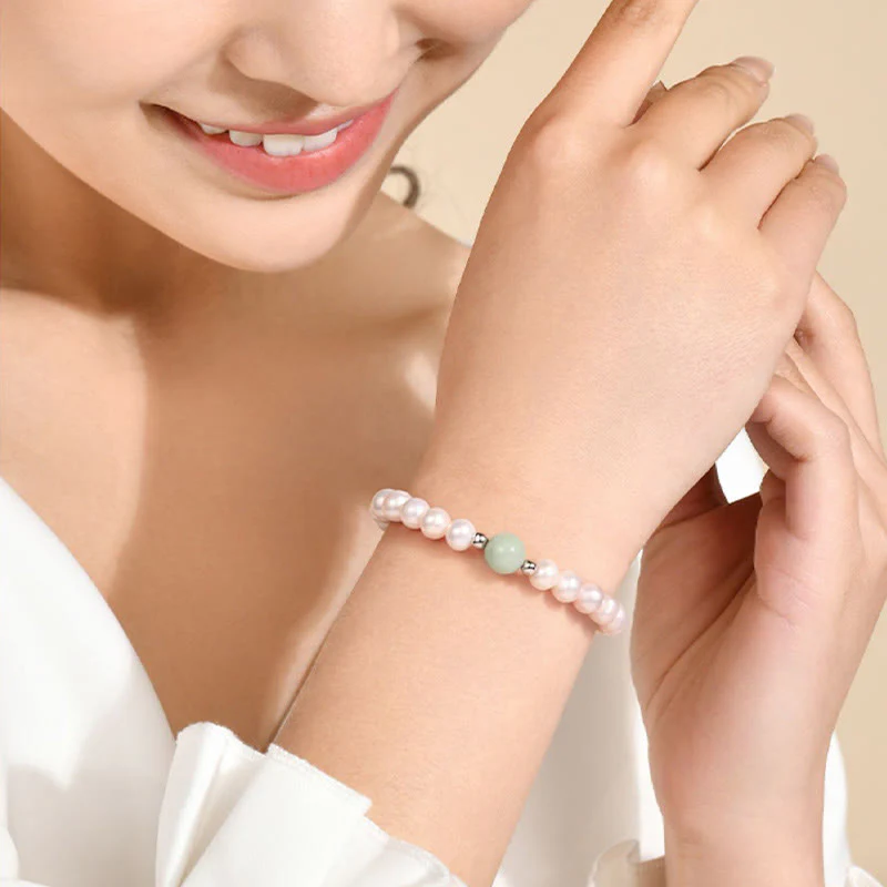 Buddha Stones 925 Sterling Silver Perla Naturale Giada Collana Bracciale Orecchini Guarigione Con Scatola Regalo - Image 8
