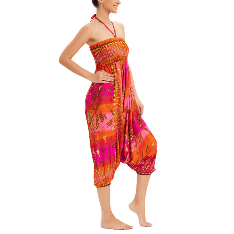 Buddha Stones a balze larghe e colorate sfumate, pantaloni a vita alta, pantaloni da tuta, pantaloni da donna - Image 18