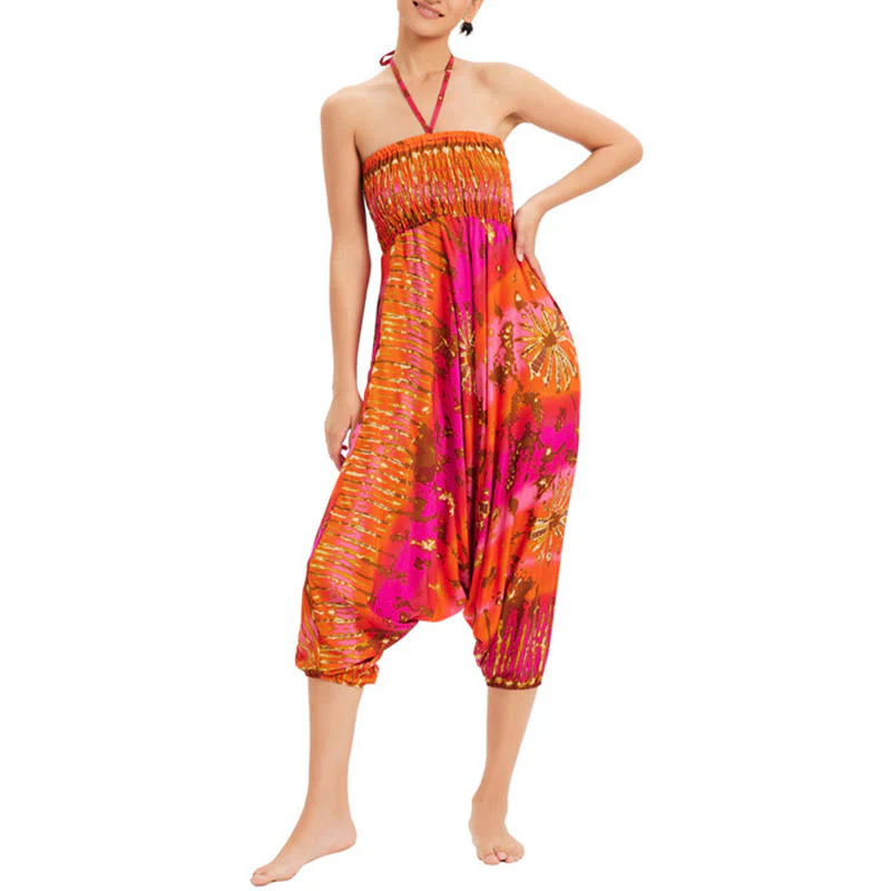 Buddha Stones a balze larghe e colorate sfumate, pantaloni a vita alta, pantaloni da tuta, pantaloni da donna - Image 19