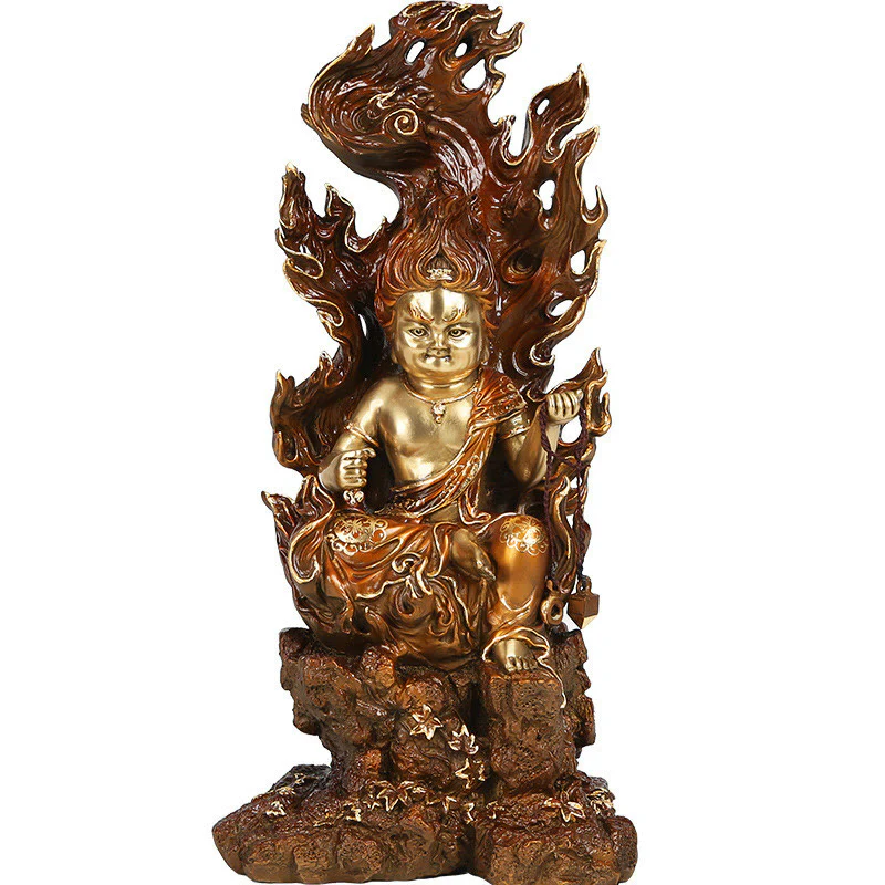 Buddha Stones Acalanatha Statua del Buddha Serenity Statua in rame Decorazione per la casa - Image 16