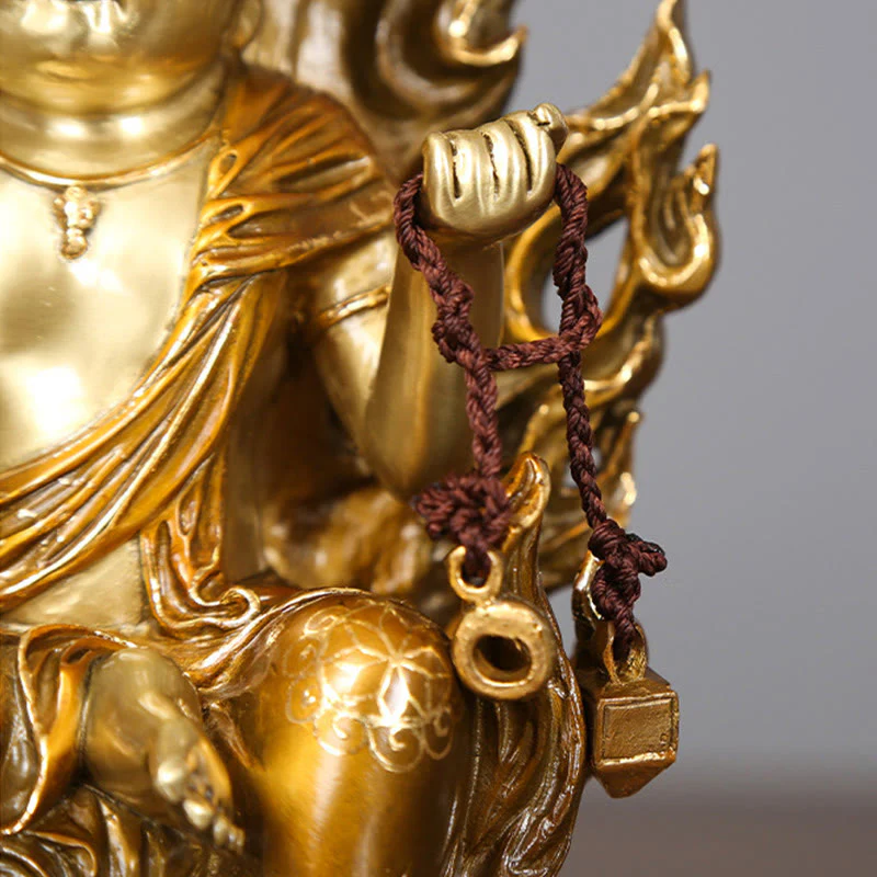Buddha Stones Acalanatha Statua del Buddha Serenity Statua in rame Decorazione per la casa - Image 8
