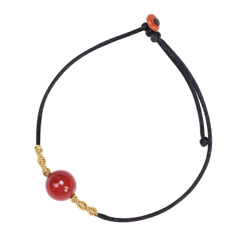 Buddha Stones Agata rossa naturale Calcedonio Autoaccettazione Fiducia String Bead Bracciale Collana Pendente - Image 7