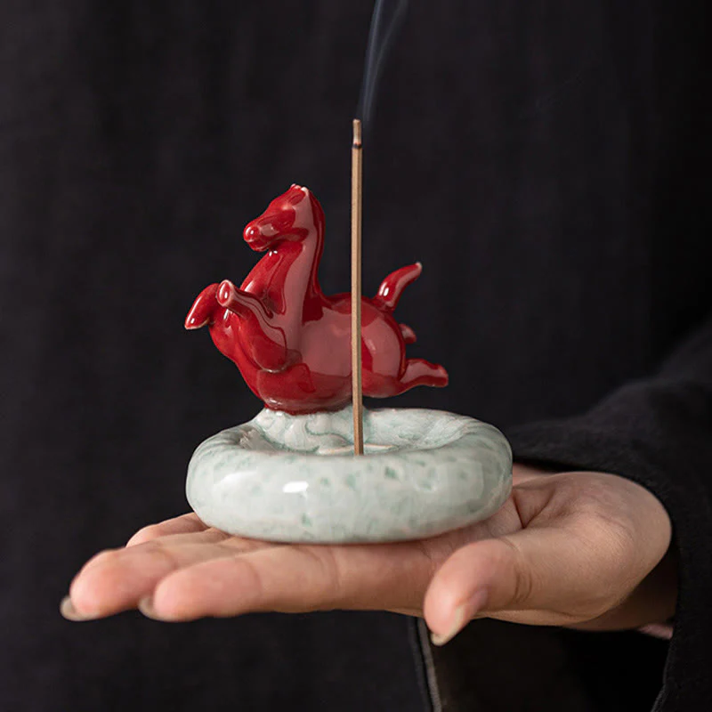 Buddha Stones Anno del Cavallo 2026 Decorazione per la casa Bruciatore di incenso - Image 8