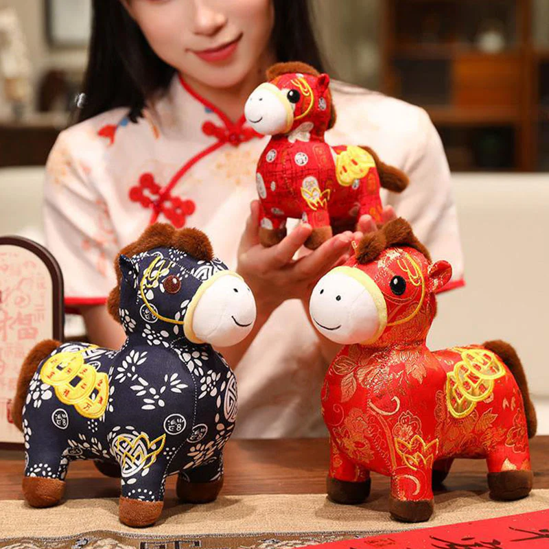 Buddha Stones Anno del Cavallo Monete di Rame Peluche Decorazione per la Casa - Image 15