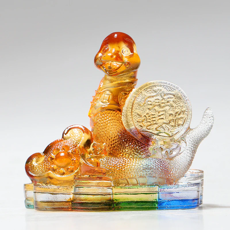 Buddha Stones Anno del Drago Fatto a mano 12 Zodiaco cinese Liuli Cristallo Arte Pezzo Protezione Casa Ufficio Decorazione - Image 12