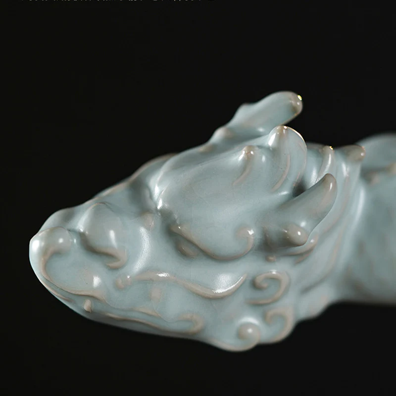 Buddha Stones Anno del Drago Fortuna Ceramica Tea Pet Casa Figurina Decorazione - Image 10