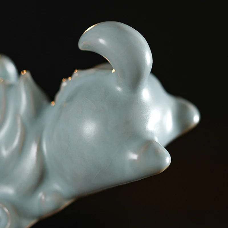 Buddha Stones Anno del Drago Fortuna Ceramica Tea Pet Casa Figurina Decorazione - Image 11
