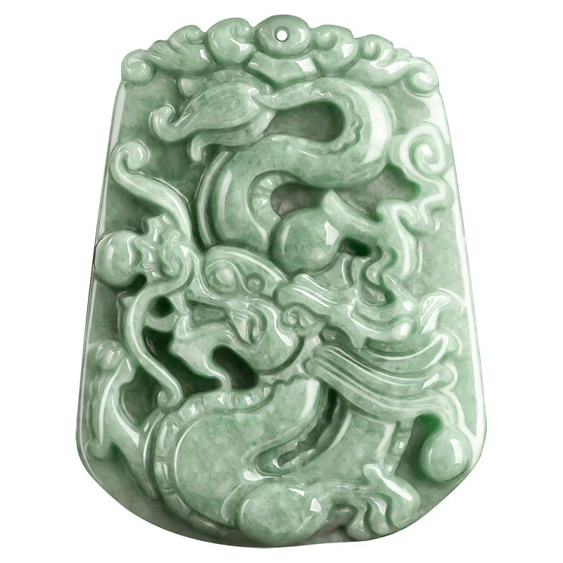 Buddha Stones Anno del Drago Zodiaco Cinese Drago che vola in Giada Protezione Perlina Catena Collana Pendente - Image 10