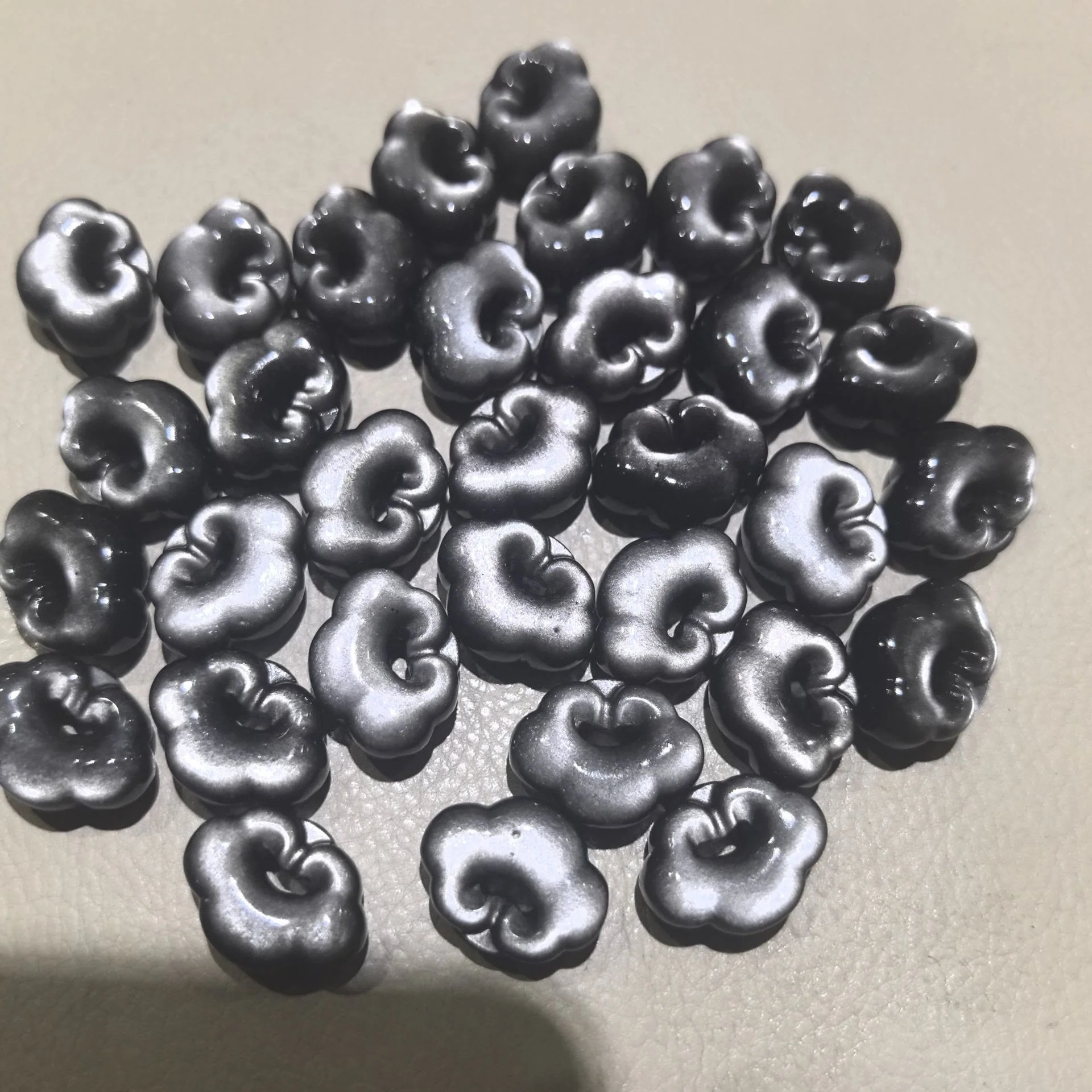 Buddha Stones Argento Naturale Lucentezza Ossidiana Nuvole di Buon Auspicio Protezione Collana Pendente Lenitivo - Image 4