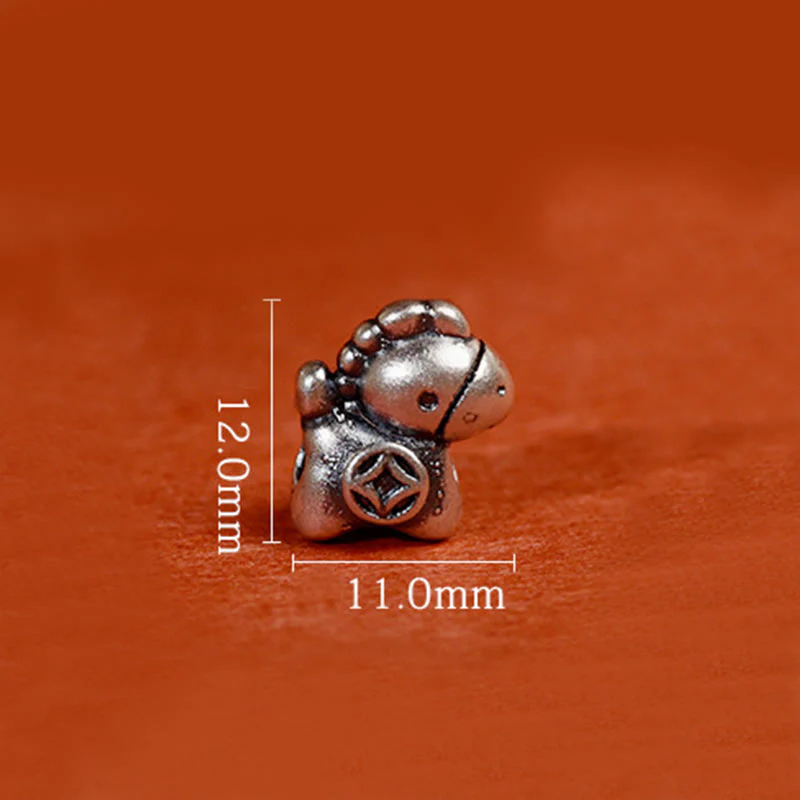 Buddha Stones Argento Sterling 999 Anno del Cavallo Argento Sterling 925 Pace e Gioia Ciondolo Braccialetto della Fortuna Intrecciato Cavigliera - Image 21