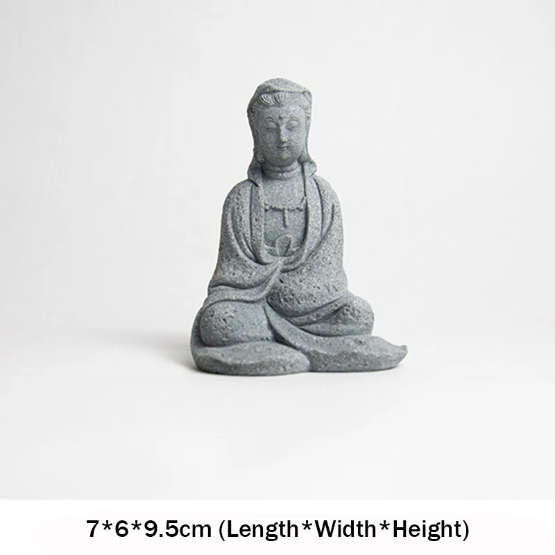 Buddha Stones Avalokitesvara Statua Benedizione Decorazione per la casa - Image 5
