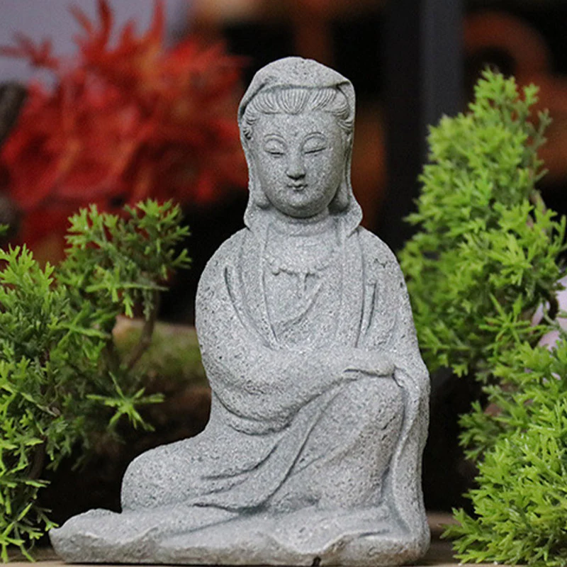 Buddha Stones Avalokitesvara Statua Benedizione Decorazione per la casa - Image 8