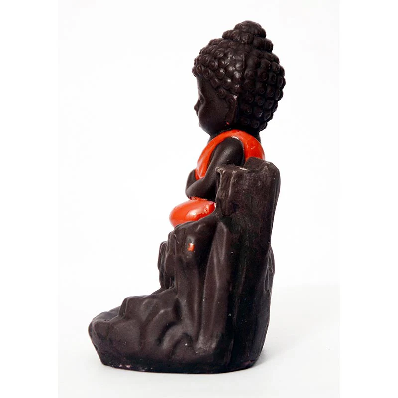 Buddha Stones Backflow Fumo Fontana Ceramica Benedizione Bruciatore Incenso Decorazione - Image 8