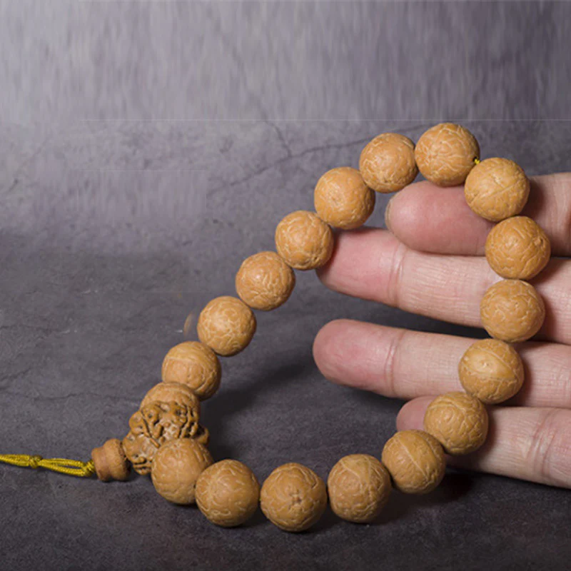 Buddha Stones Bodhi Seme Fortuna Auspicio Mala da polso Nappa Mala tascabile - Image 2