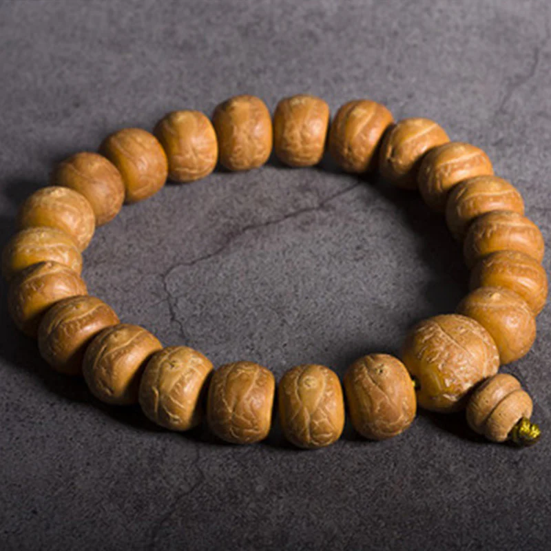 Buddha Stones Bodhi Seme Fortuna Auspicio Mala da polso Nappa Mala tascabile - Image 7