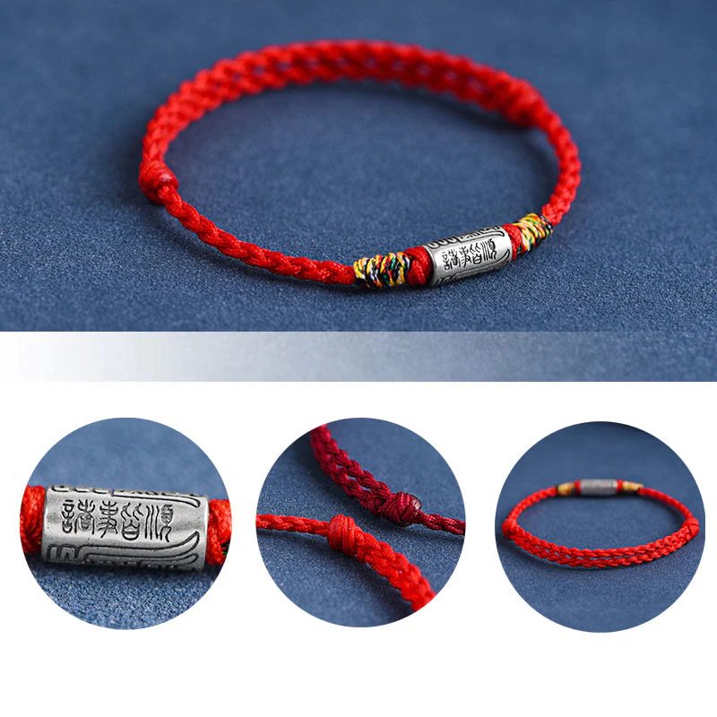 Buddha Stones Bracciale Cavigliera in Argento Sterling 925 Fatto a Mano Tutto Va Bene Design Protezione Forza - Image 10