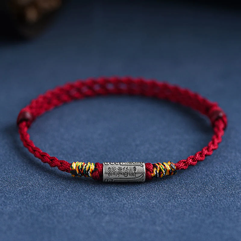 Buddha Stones Bracciale Cavigliera in Argento Sterling 925 Fatto a Mano Tutto Va Bene Design Protezione Forza - Image 13
