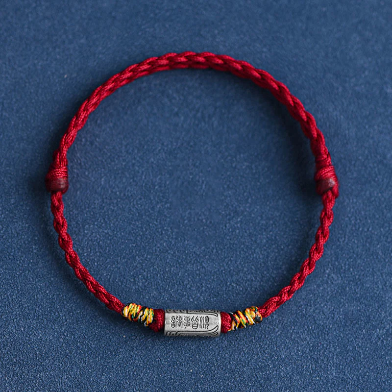 Buddha Stones Bracciale Cavigliera in Argento Sterling 925 Fatto a Mano Tutto Va Bene Design Protezione Forza - Image 15