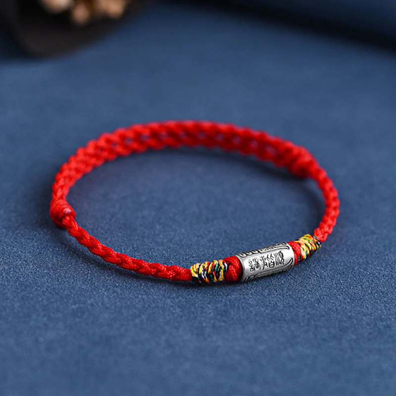 Buddha Stones Bracciale Cavigliera in Argento Sterling 925 Fatto a Mano Tutto Va Bene Design Protezione Forza - Image 4
