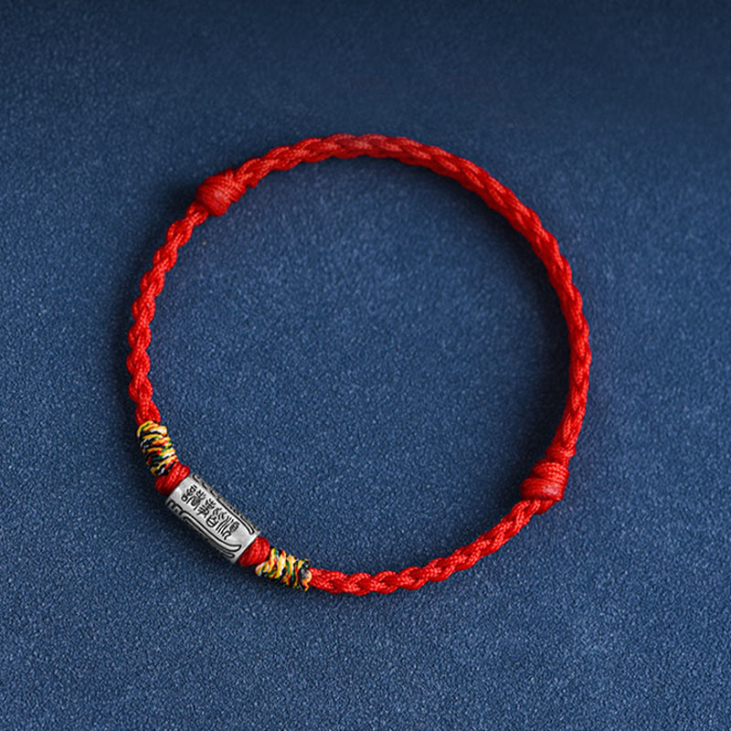 Buddha Stones Bracciale Cavigliera in Argento Sterling 925 Fatto a Mano Tutto Va Bene Design Protezione Forza - Image 5