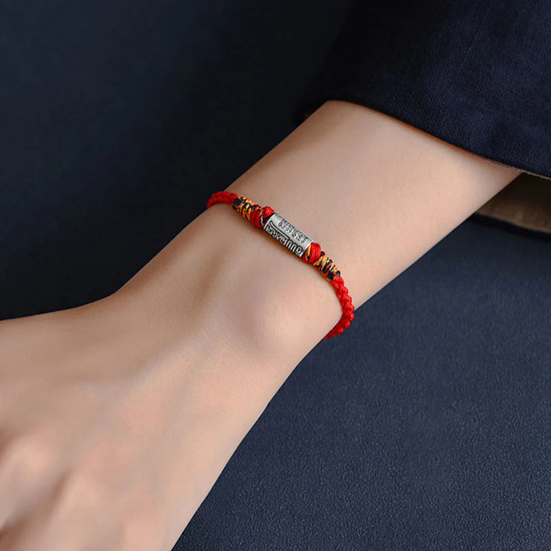 Buddha Stones Bracciale Cavigliera in Argento Sterling 925 Fatto a Mano Tutto Va Bene Design Protezione Forza - Image 9