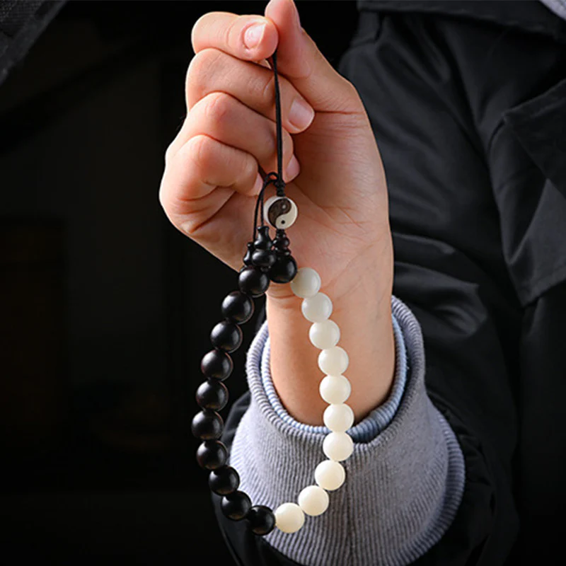 Buddha Stones Bracciale di protezione YinYang in ebano Decorazione - Image 7