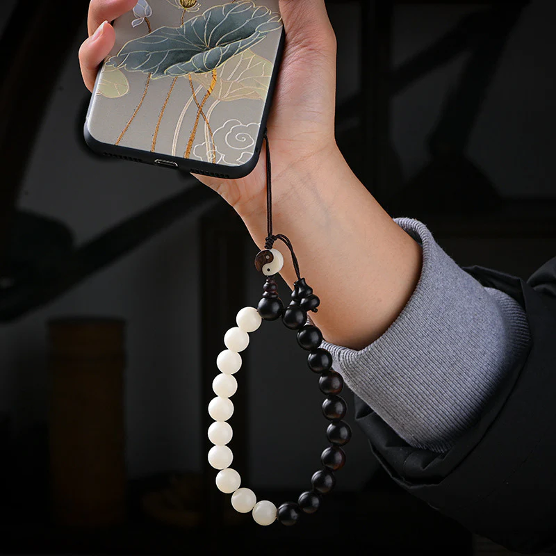 Buddha Stones Bracciale di protezione YinYang in ebano Decorazione - Image 8