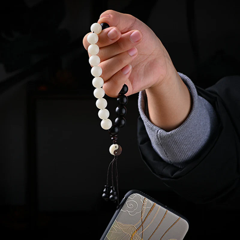 Buddha Stones Bracciale di protezione YinYang in ebano Decorazione - Image 9