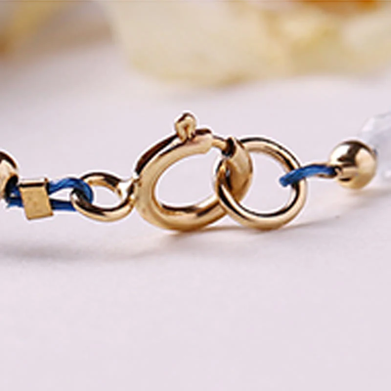 Buddha Stones Bracciale Peace con perline sfaccettate ultrafini da 2 mm di acquamarina naturale. - Image 13