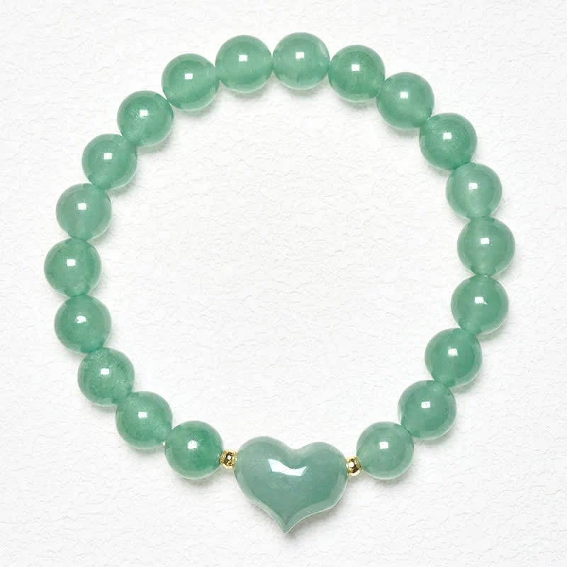 Buddha Stones Bracciale spirituale a forma di cuore con ametista naturale, avventurina verde, occhio di tigre e quarzo fragola. - Image 13