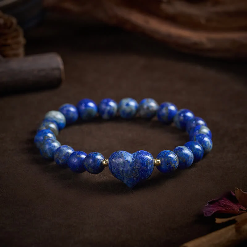 Buddha Stones Bracciale spirituale a forma di cuore con ametista naturale, avventurina verde, occhio di tigre e quarzo fragola. - Image 39