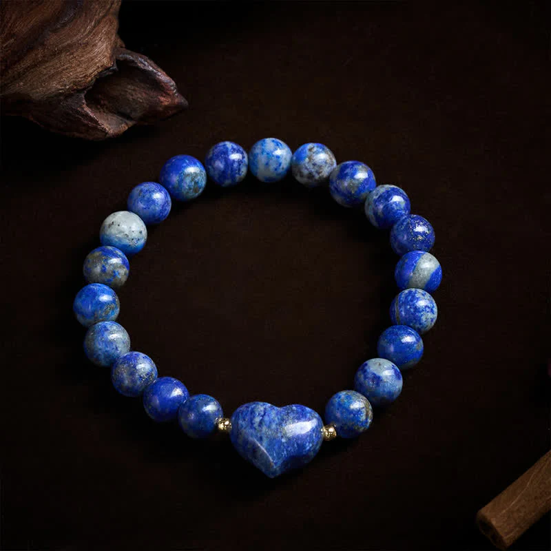 Buddha Stones Bracciale spirituale a forma di cuore con ametista naturale, avventurina verde, occhio di tigre e quarzo fragola. - Image 40