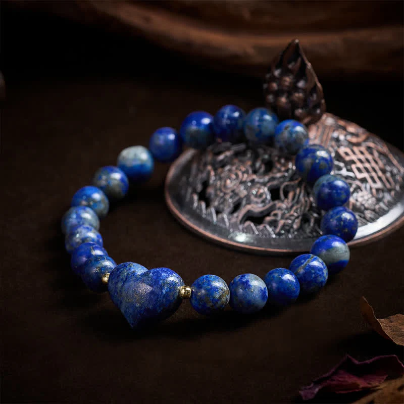 Buddha Stones Bracciale spirituale a forma di cuore con ametista naturale, avventurina verde, occhio di tigre e quarzo fragola. - Image 41