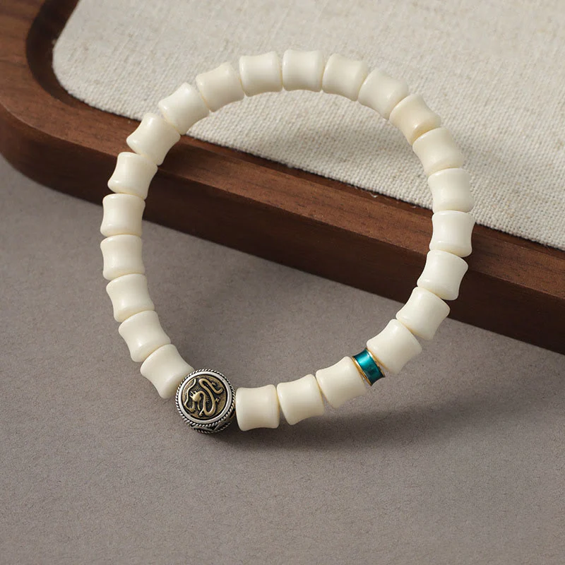 Buddha Stones Bracciale con motivo a drago e semi di Bodhi per tenere lontani gli spiriti maligni