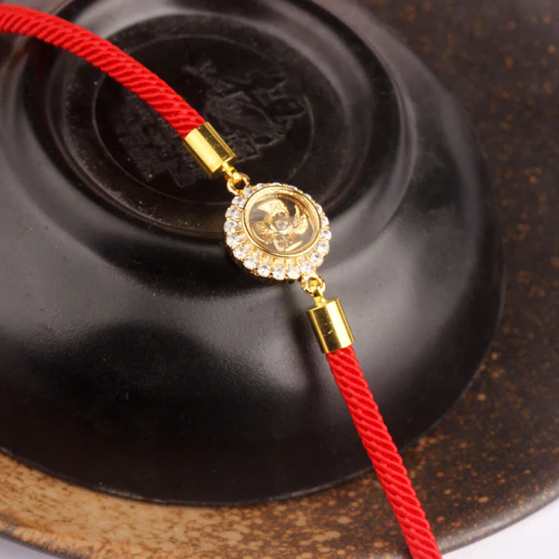 Buddha Stones Braccialetto intrecciato in rame rosso e ottone con mulinello girevole Feng Sheng Shui Qi Protection - Image 11