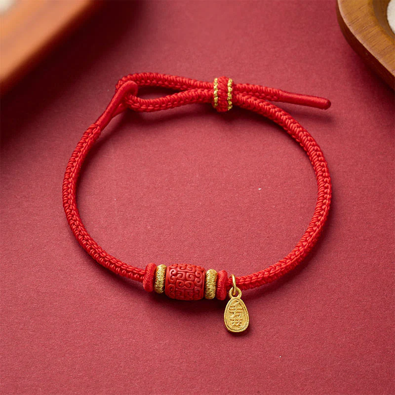 Buddha Stones Braccialetto portafortuna in filo di rame rosso con carattere Om Mani Padme Hum Fu - Image 10