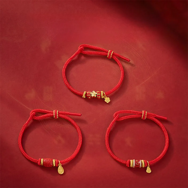 Buddha Stones Braccialetto portafortuna in filo di rame rosso con carattere Om Mani Padme Hum Fu - Image 16
