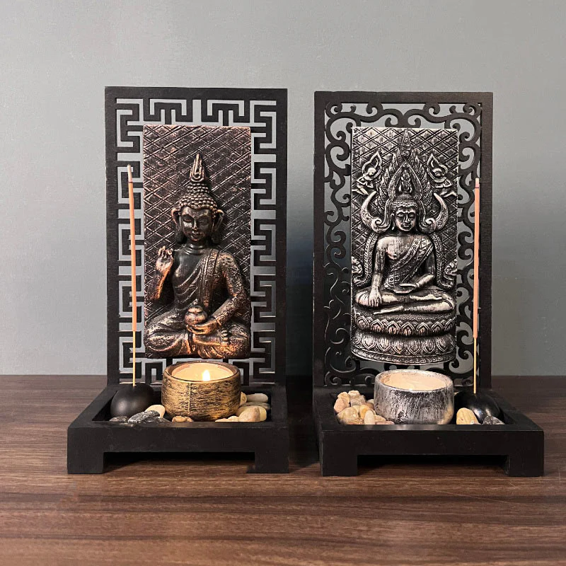 Buddha Stones Buddha Compassione Serenità Casa Resina Preghiera Altare Decorazione