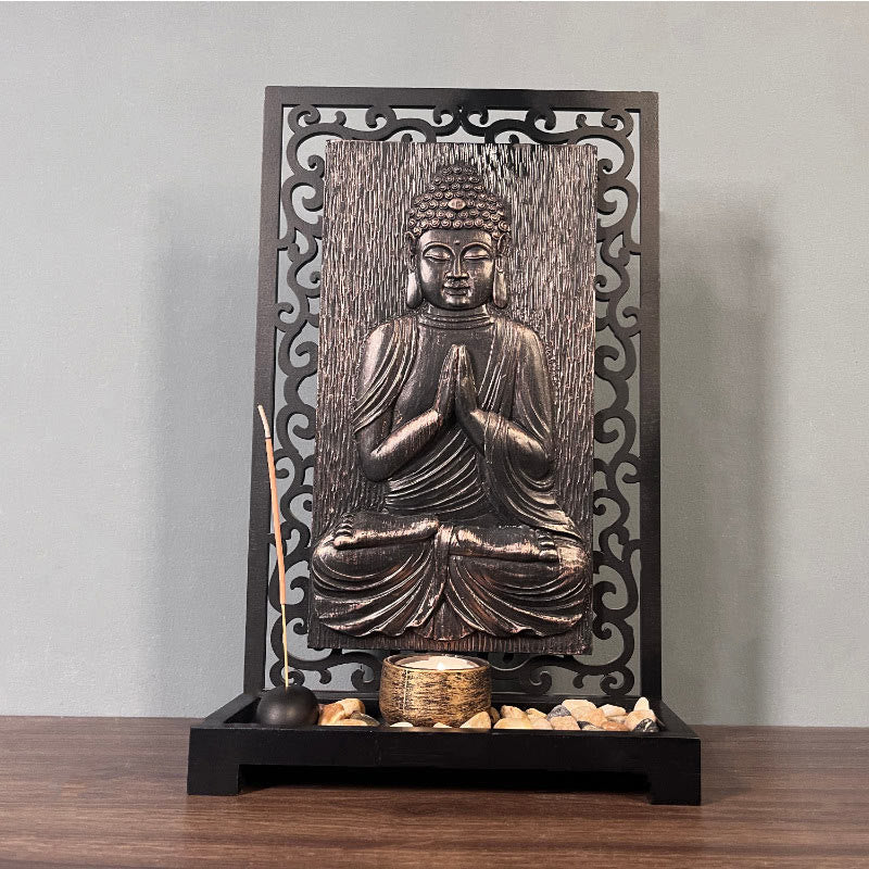 Buddha Stones Buddha Compassione Serenità Casa Resina Preghiera Altare Decorazione - Image 10