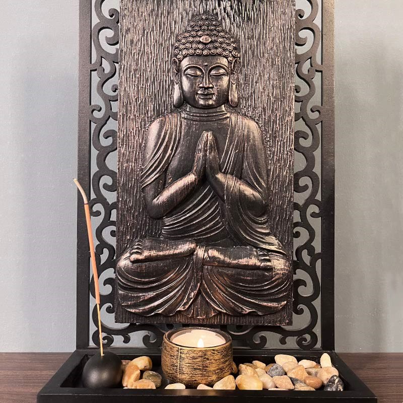 Buddha Stones Buddha Compassione Serenità Casa Resina Preghiera Altare Decorazione - Image 12