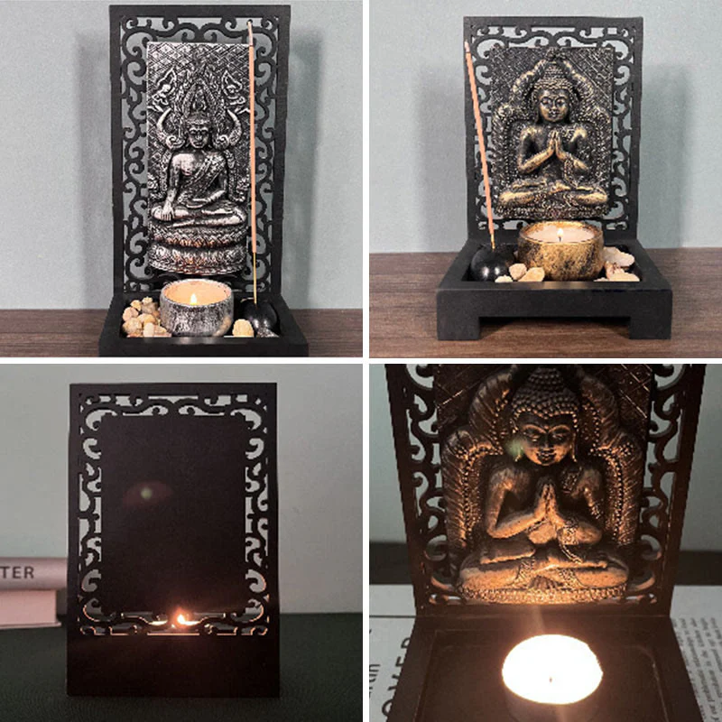 Buddha Stones Buddha Compassione Serenità Casa Resina Preghiera Altare Decorazione - Image 13