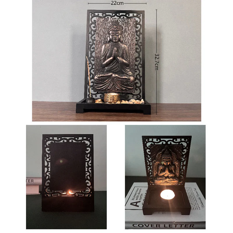 Buddha Stones Buddha Compassione Serenità Casa Resina Preghiera Altare Decorazione - Image 14
