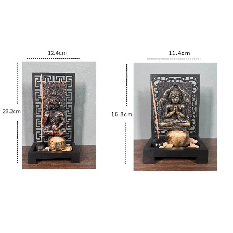 Buddha Stones Buddha Compassione Serenità Casa Resina Preghiera Altare Decorazione - Image 15