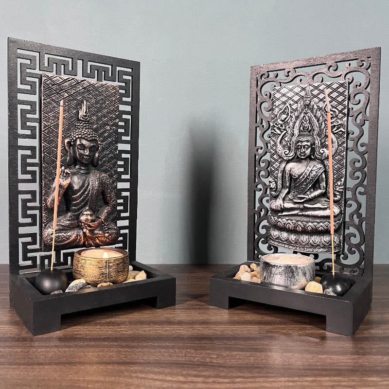 Buddha Stones Buddha Compassione Serenità Casa Resina Preghiera Altare Decorazione - Image 6